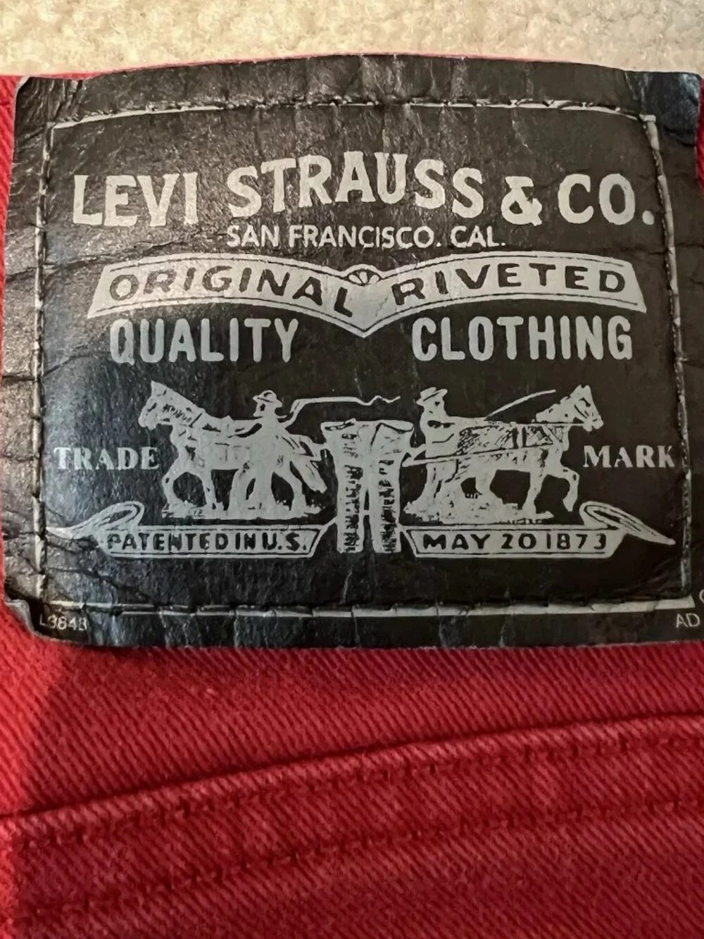 Levi's 511 Red Skinny Jeans Men's 32x32